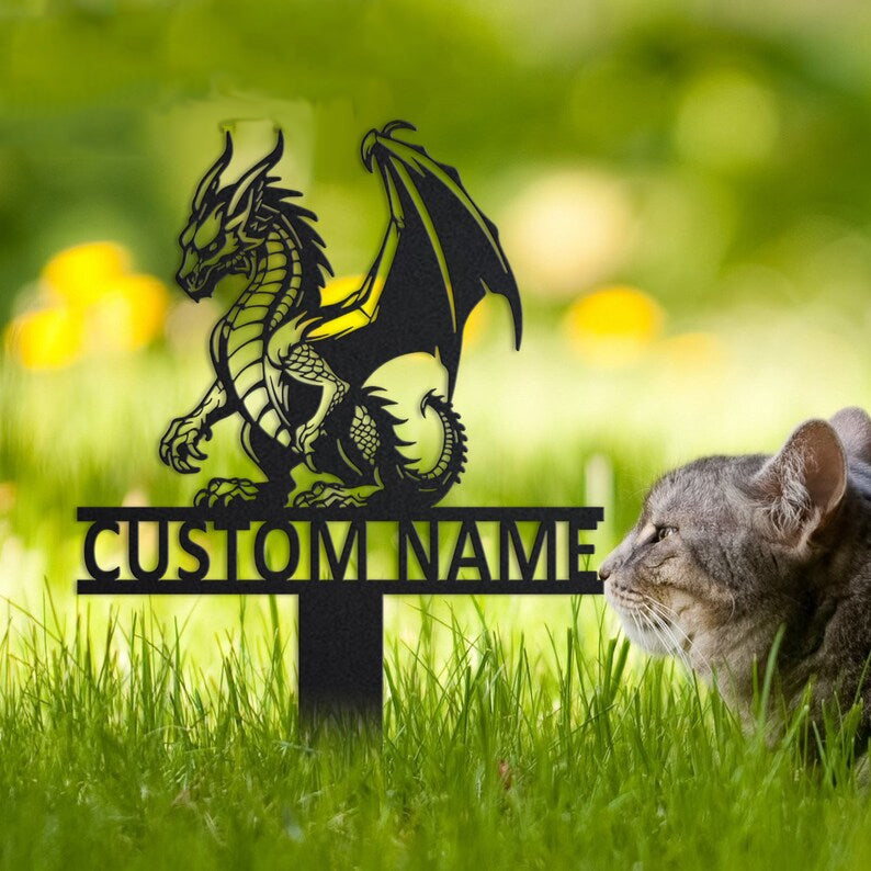 Personalized Dragon Metal Sign