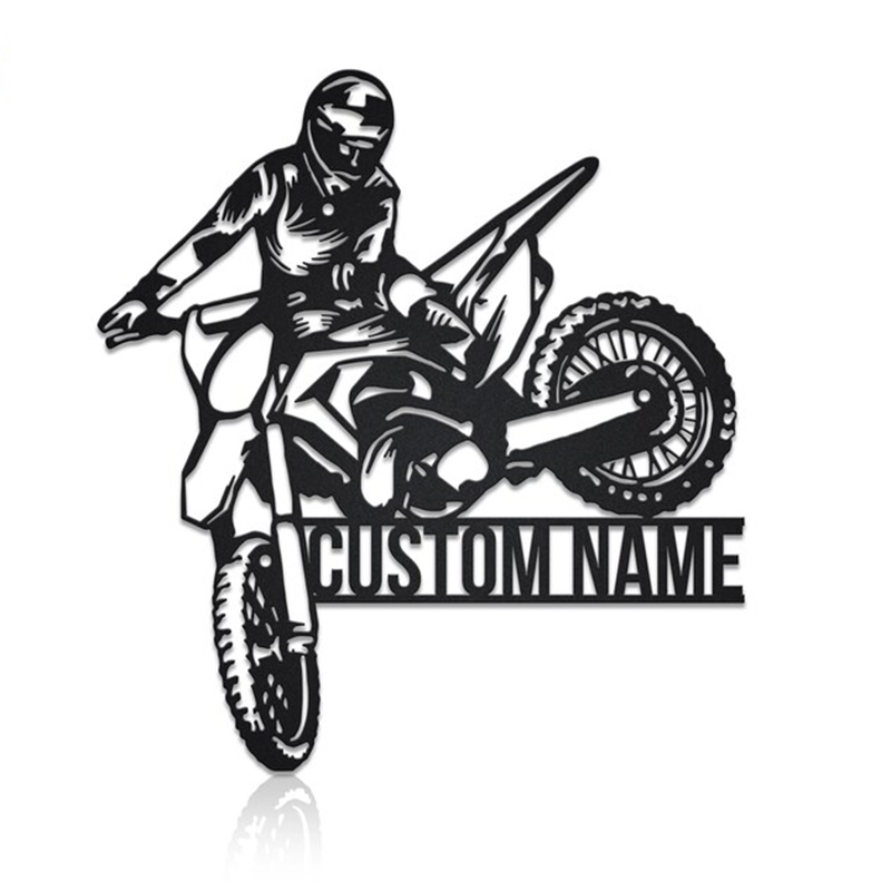 Custom Dirt Biker Metal Wall Decor