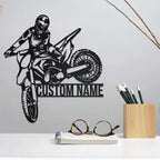 Custom Dirt Biker Metal Wall Decor