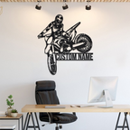 Custom Dirt Biker Metal Wall Decor