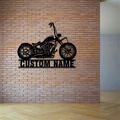 Personalized Motorcycle Metal Sign