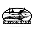 Custom Loon Metal Sign
