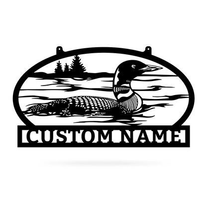 Custom Loon Metal Sign