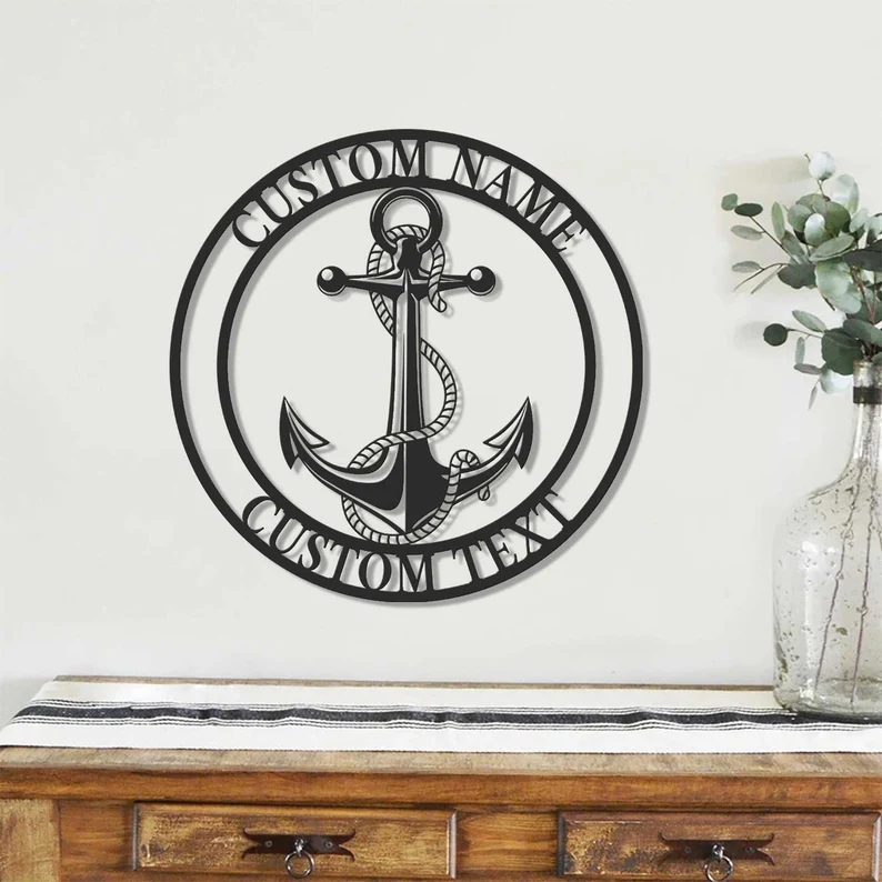 Personalized Anchor Metal Sign