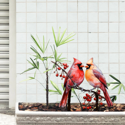 Garden Art - Painted Metal Bird