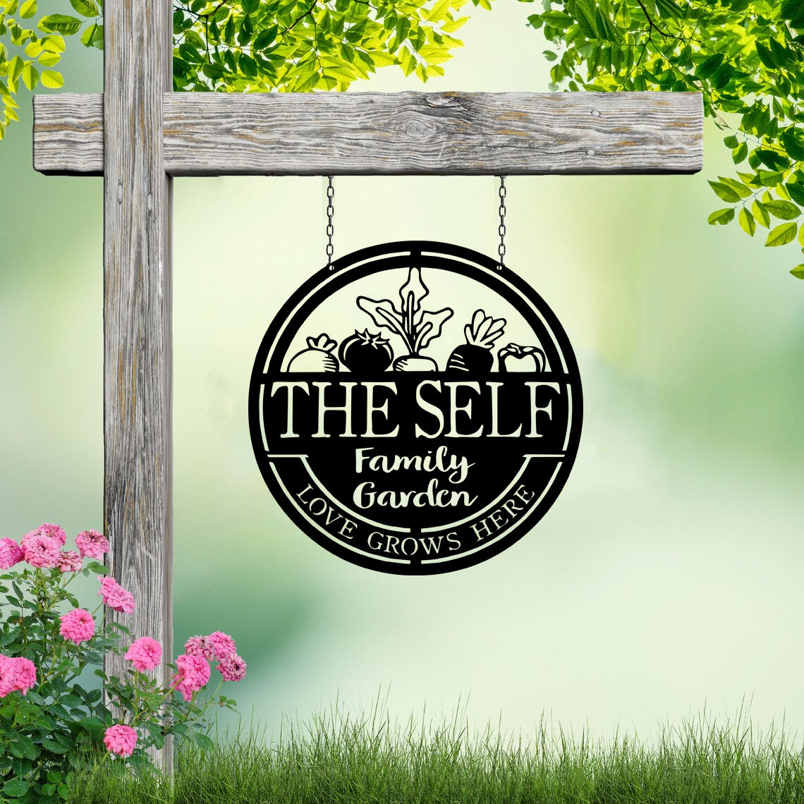 Custom Vegetable Garden Metal Sign