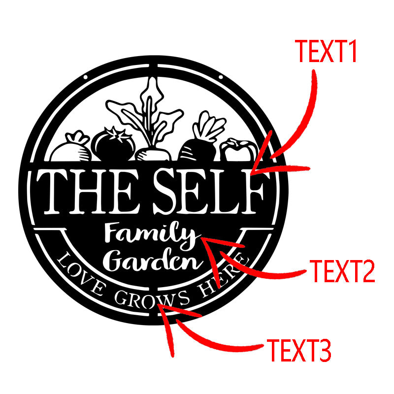 Custom Vegetable Garden Metal Sign