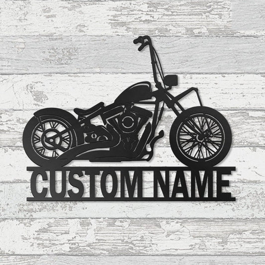 Personalized Motorcycle Metal Sign