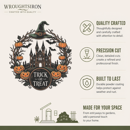 Wroughtsiron Trick or Treat garden stake product details