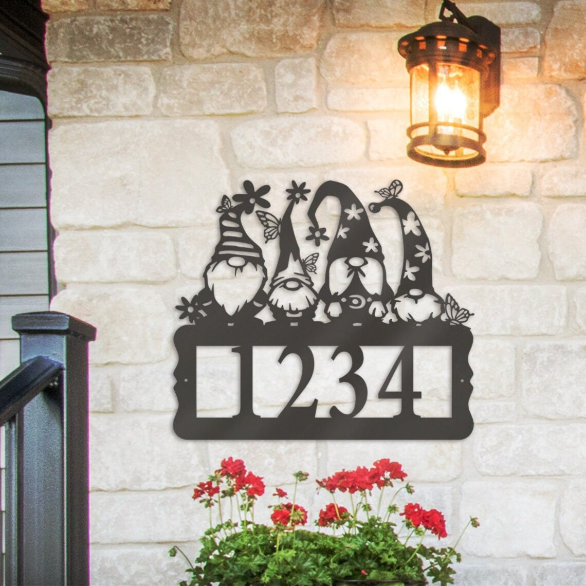 Custom Gnome Metal House Number