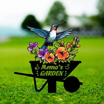 Custom Painted Garden Metal Sign