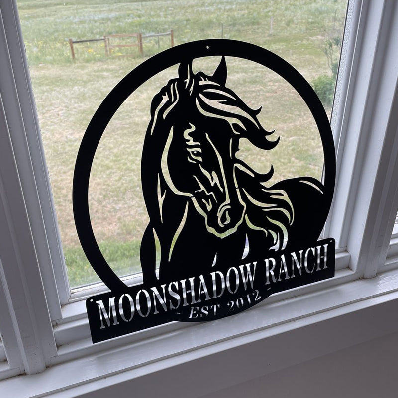 Personalized Horse Metal Sign
