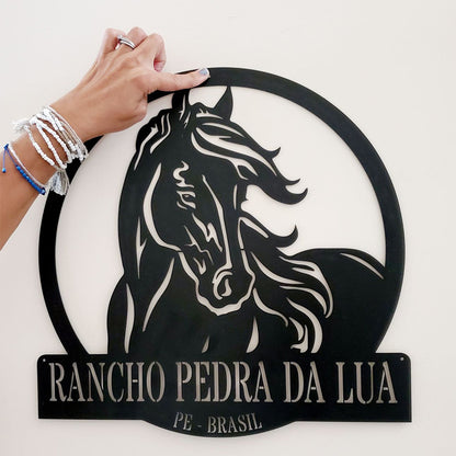 Personalized Horse Ranch Metal Sign