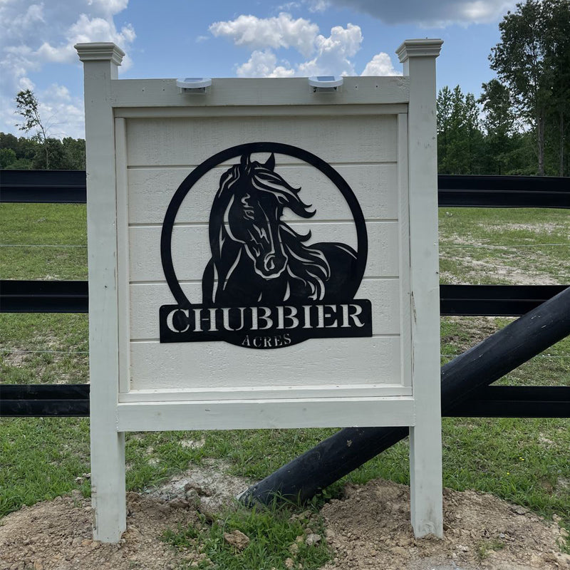 Personalized Horse Metal Sign