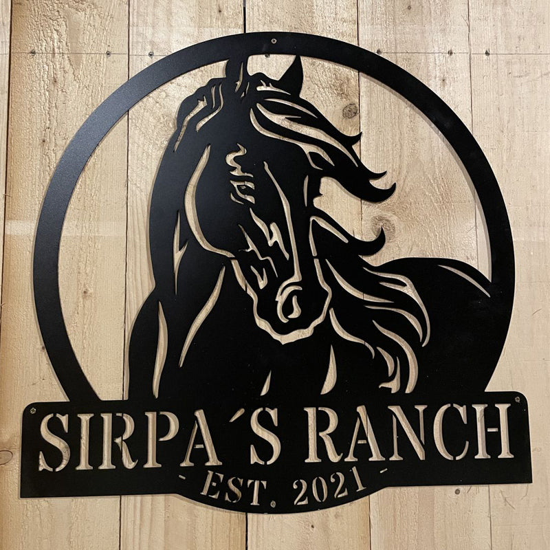 Personalized Horse Metal Sign