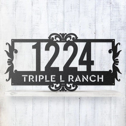 Personalised 2 Line Address Metal Sign