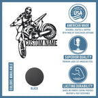 Custom Dirt Biker Metal Wall Decor