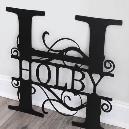 Custom Letter Family Name Metal Sign