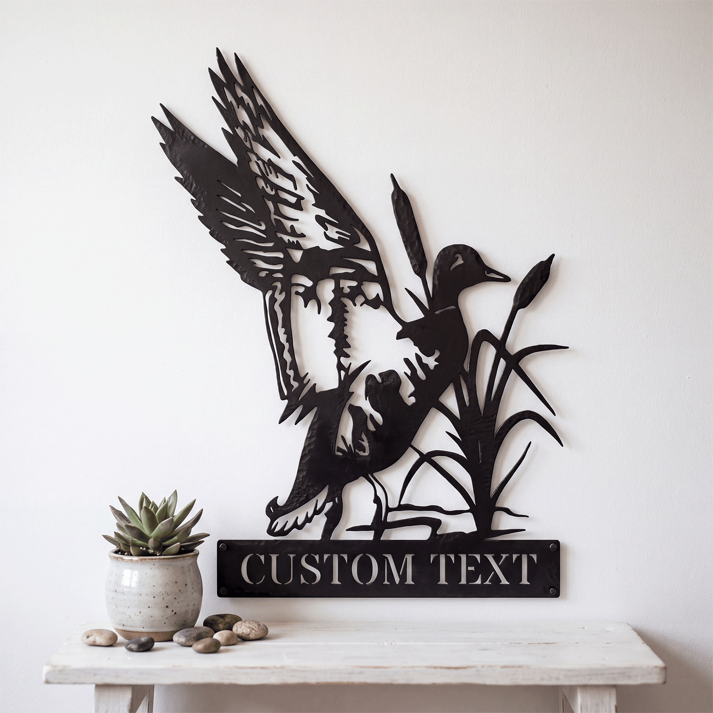 Duck Monigram Metal Sign