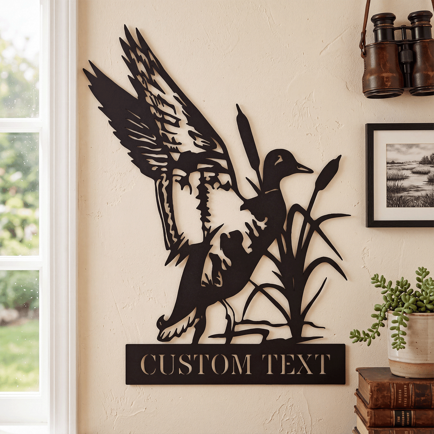 Duck Monigram Metal Sign