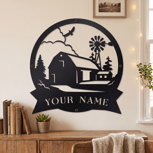 Personalized Farmhouse Metal Monogram