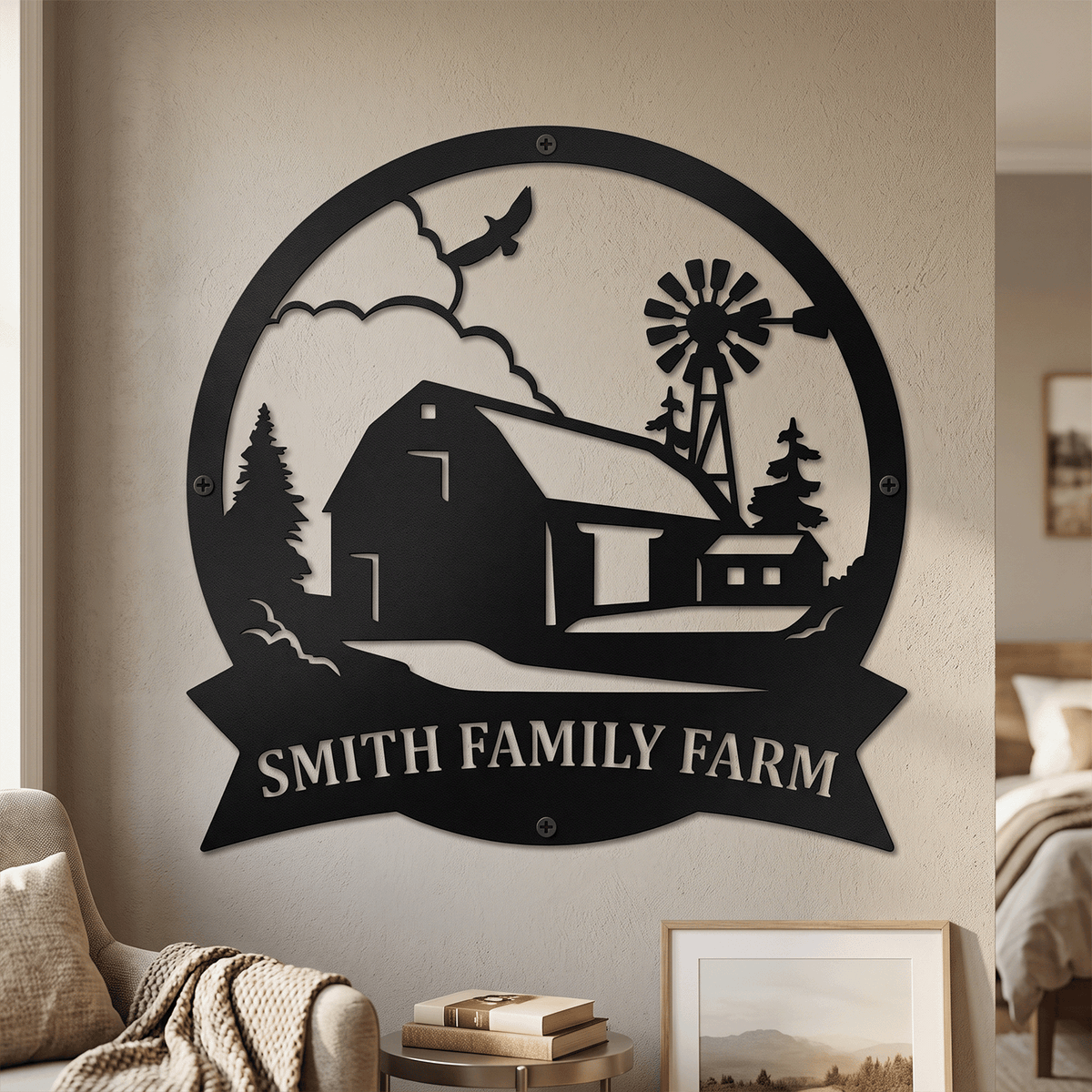 Personalized Farmhouse Metal Monogram
