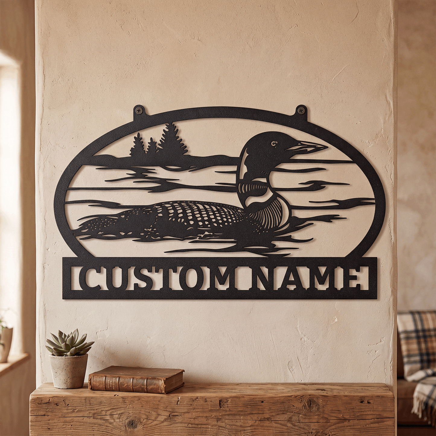 Custom Loon Metal Sign