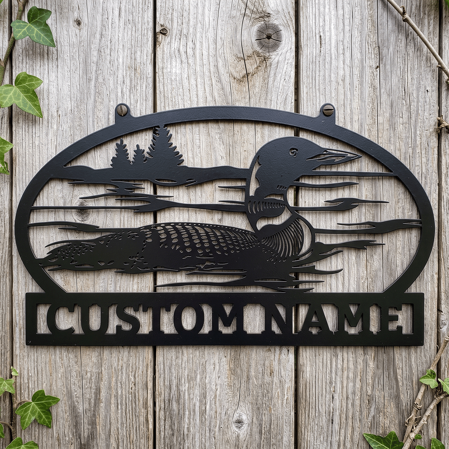Custom Loon Metal Sign