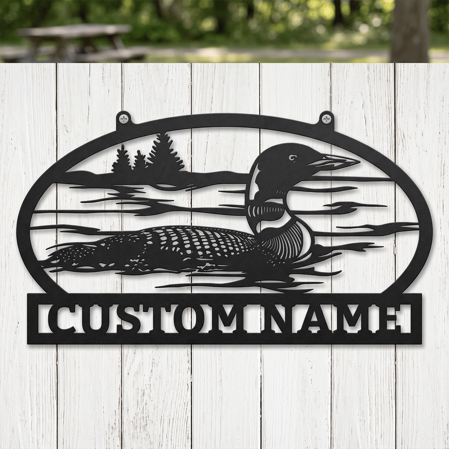 Custom Loon Metal Sign