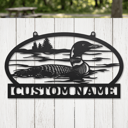Custom Loon Metal Sign