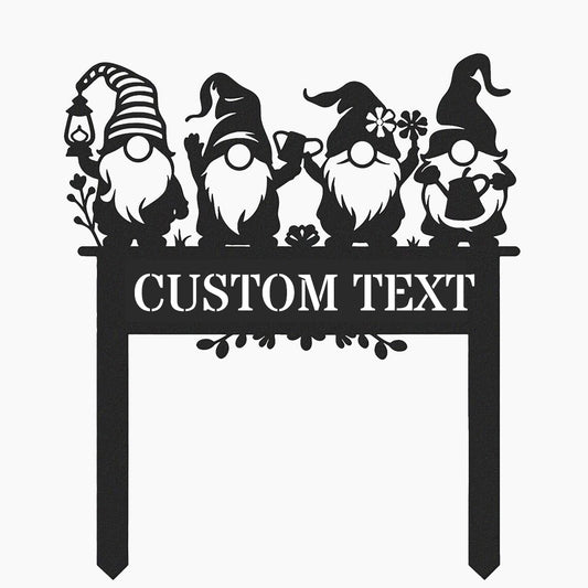 Personalized Christmas Garden Metal Sign