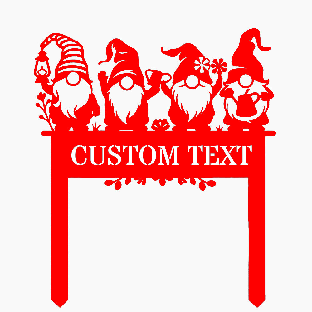 Personalized Christmas Garden Metal Sign