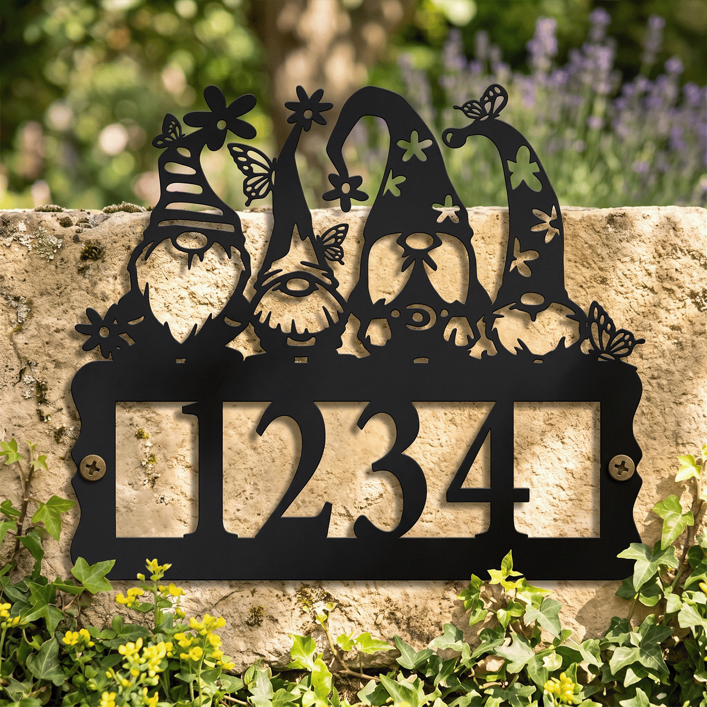 Custom Gnome Metal House Number