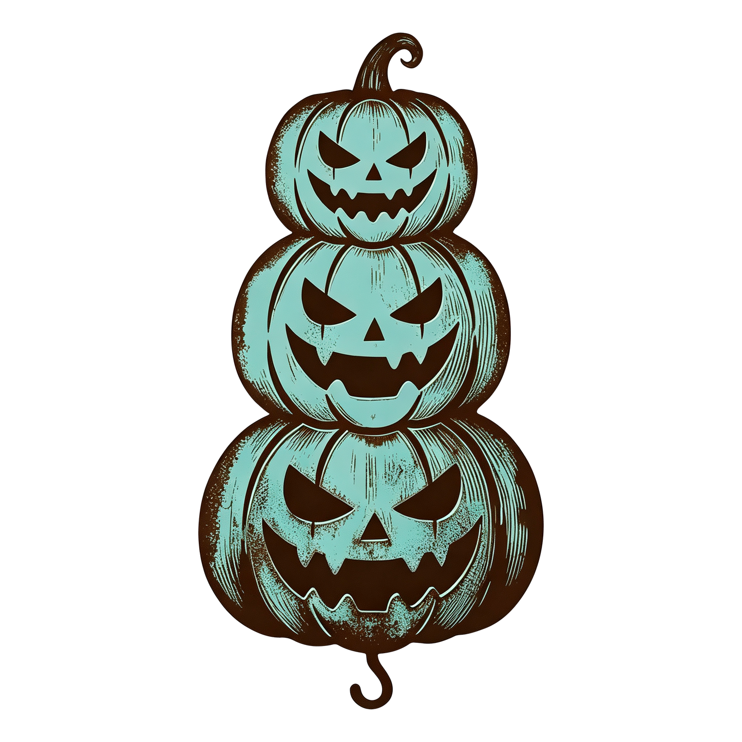 Stacked Jack-O-Lantern Halloween Garden Stake design