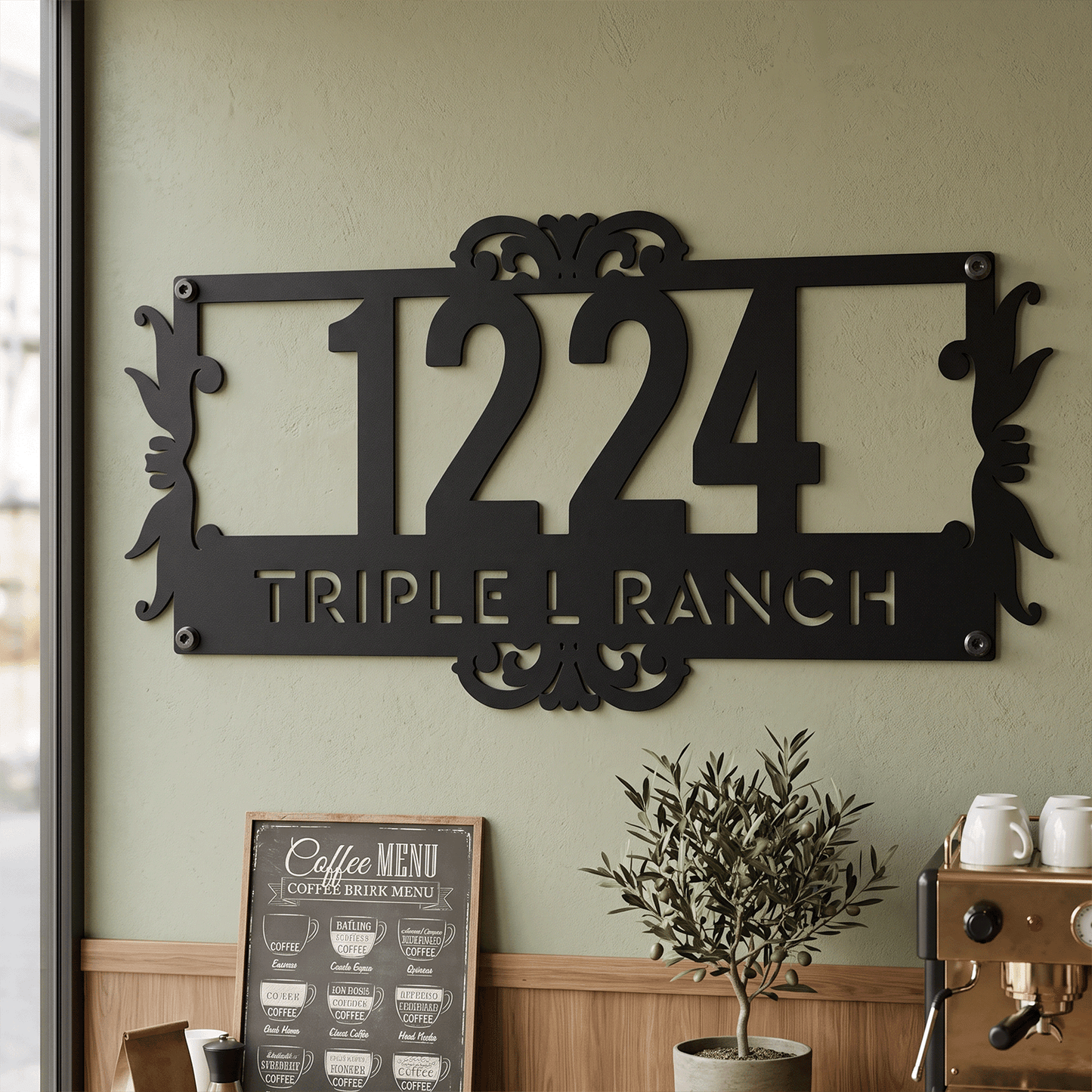 Personalised 2 Line Address Metal Sign