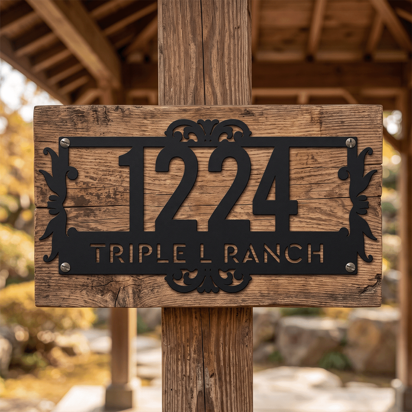 Personalised 2 Line Address Metal Sign