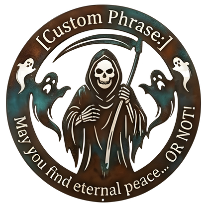 Personalized Grim Reaper Halloween Garden Sign design