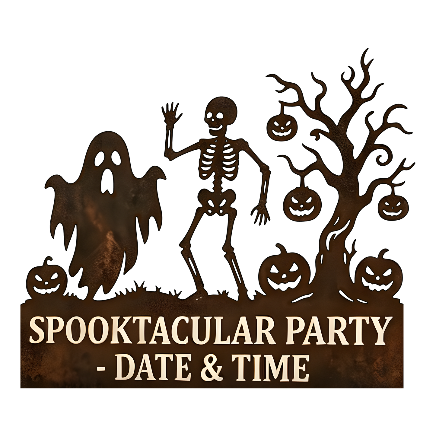 Personalized Spooktacular Party Halloween Garden Stake design