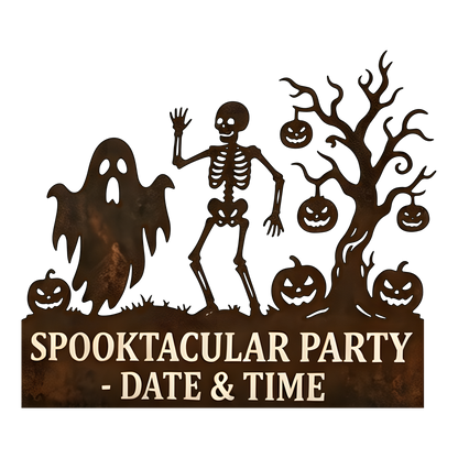 Personalized Spooktacular Party Halloween Garden Stake design