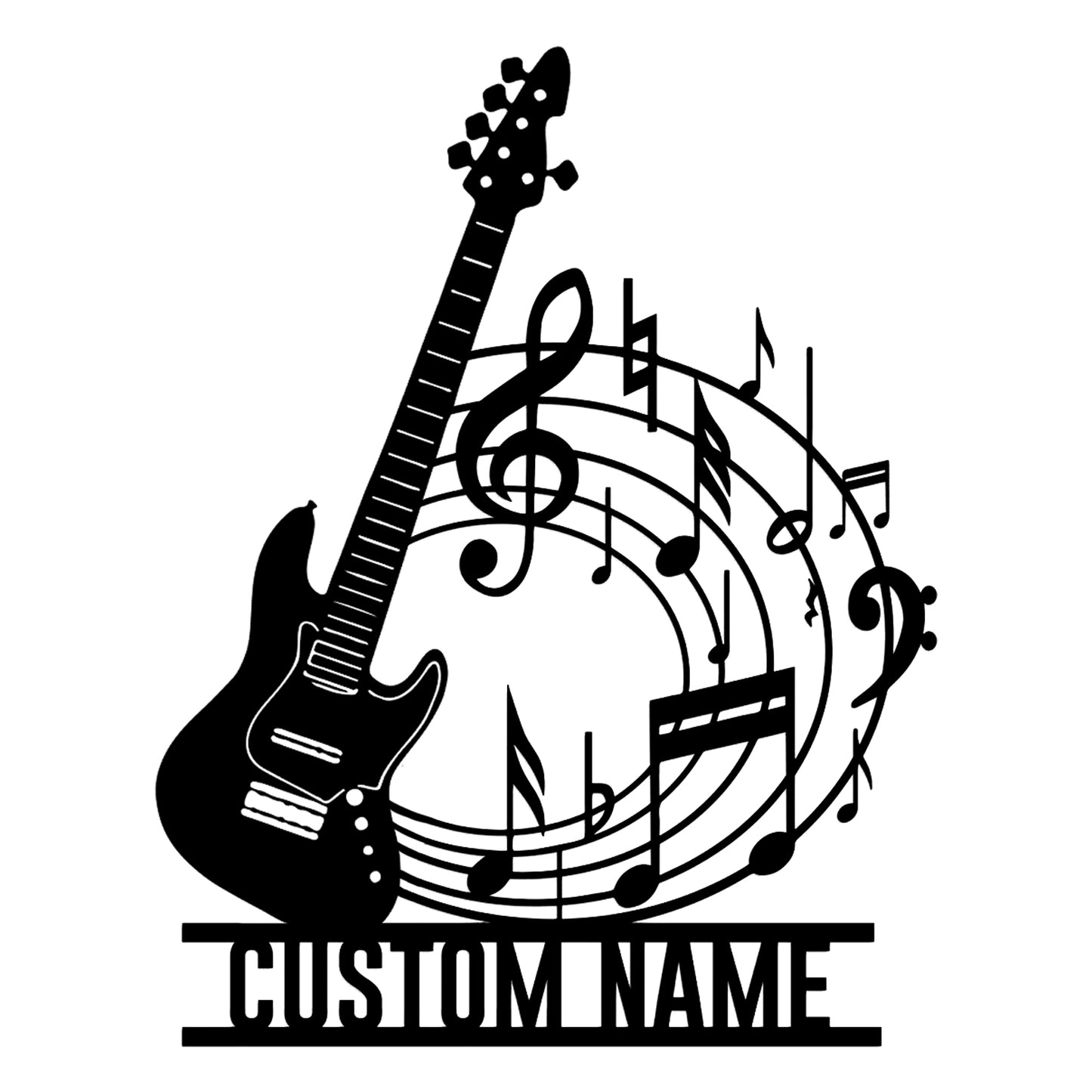 Personalized Bass Guitar Metal Sign LED Lights