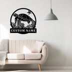 Personalized Sea Turtle Metal Wall Art