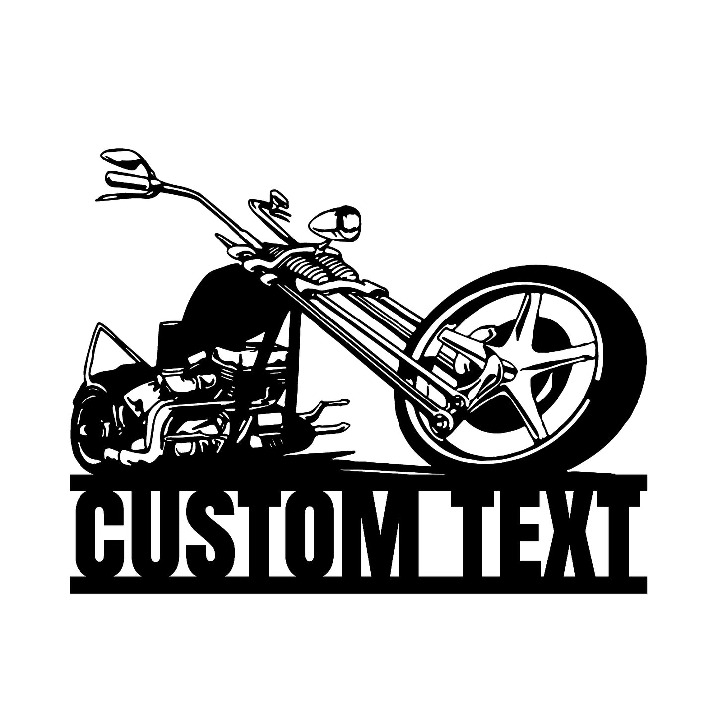 Custom Motorcycle Metal Wall Art With LED Lights