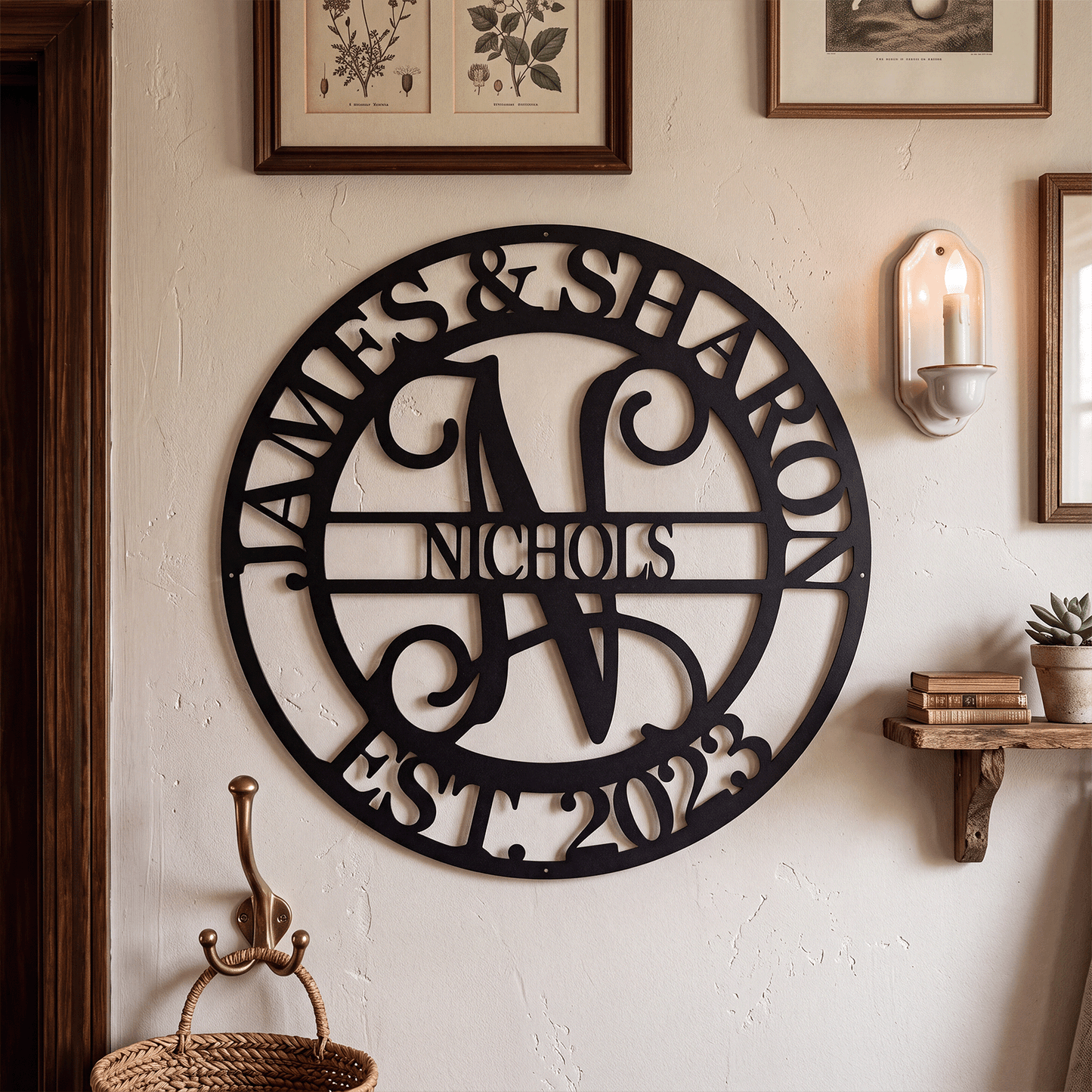 Custom Metal Monogram - Anniversary Gift
