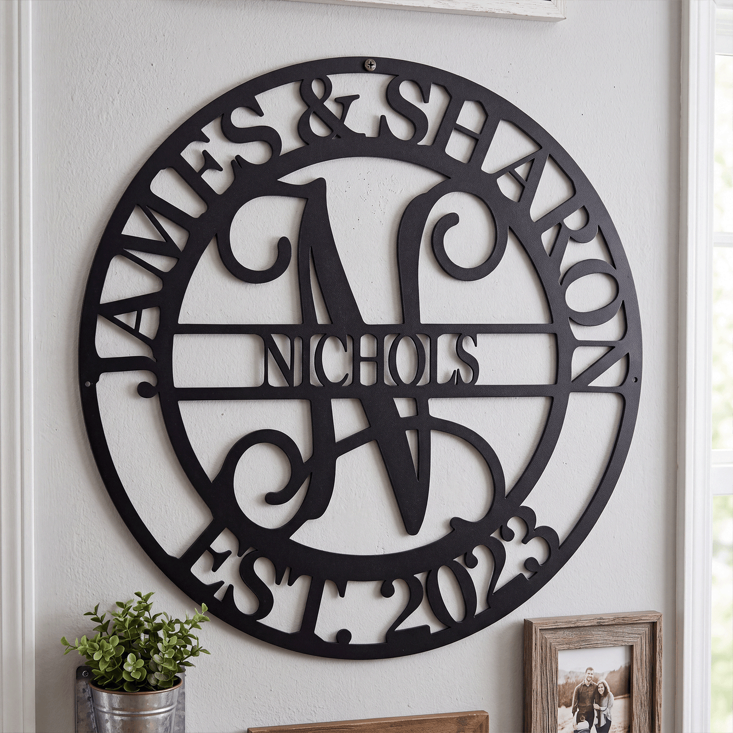 Custom Metal Monogram - Anniversary Gift