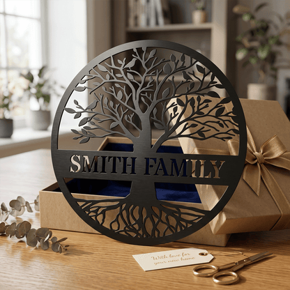 Custom Name Tree of Life Metal Sign