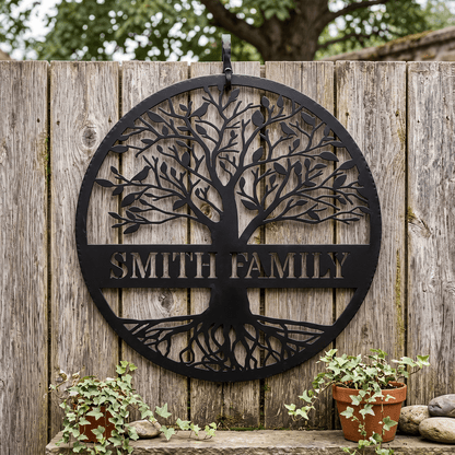 Custom Name Tree of Life Metal Sign
