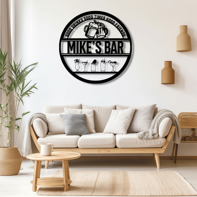 Personalized Bar Metal Sign