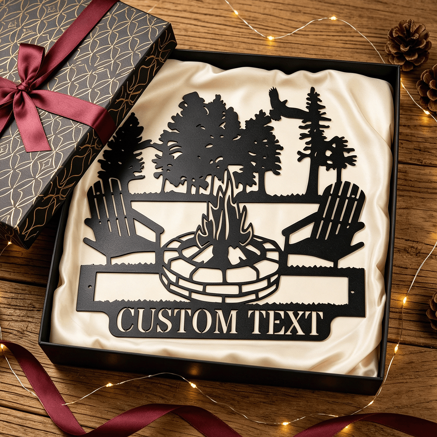 Custom Campfire Metal Monogram