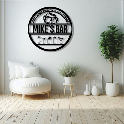 Personalized Bar Metal Sign