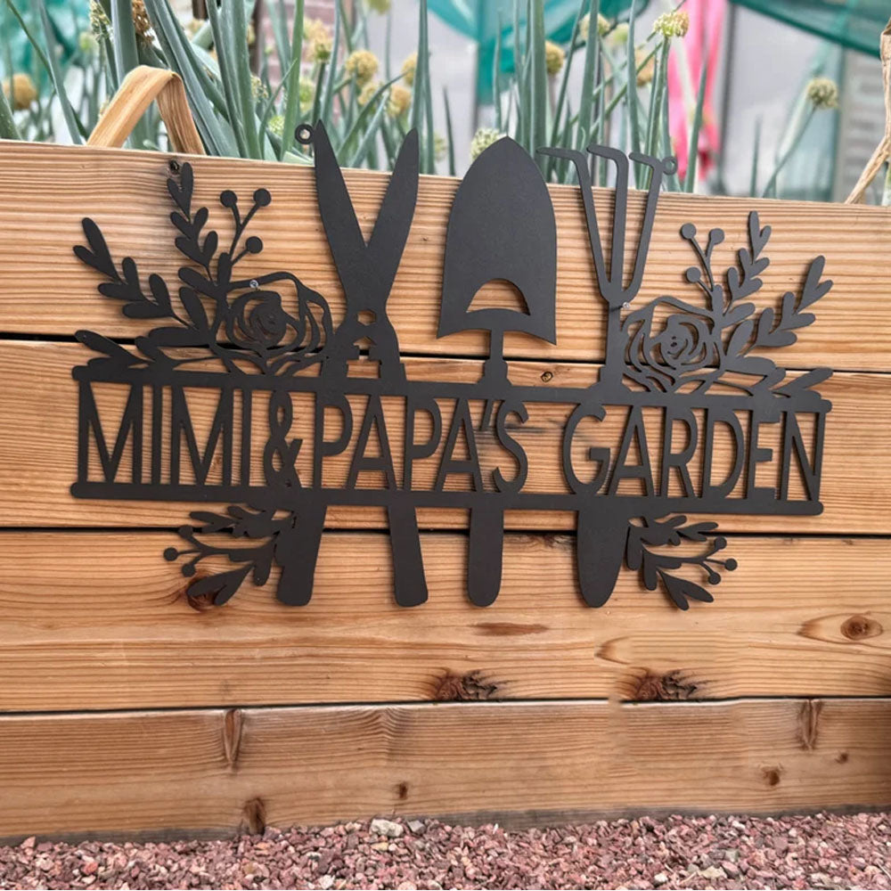 Custom Name Metal Garden Sign